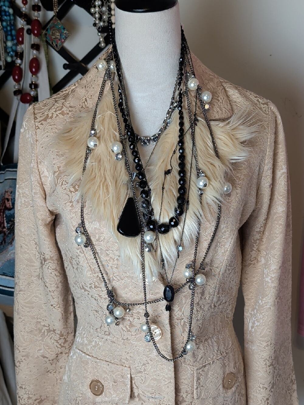 Dark Coquette Layered Necklace Collection Romantic Goth Victorian Glam Jewelry